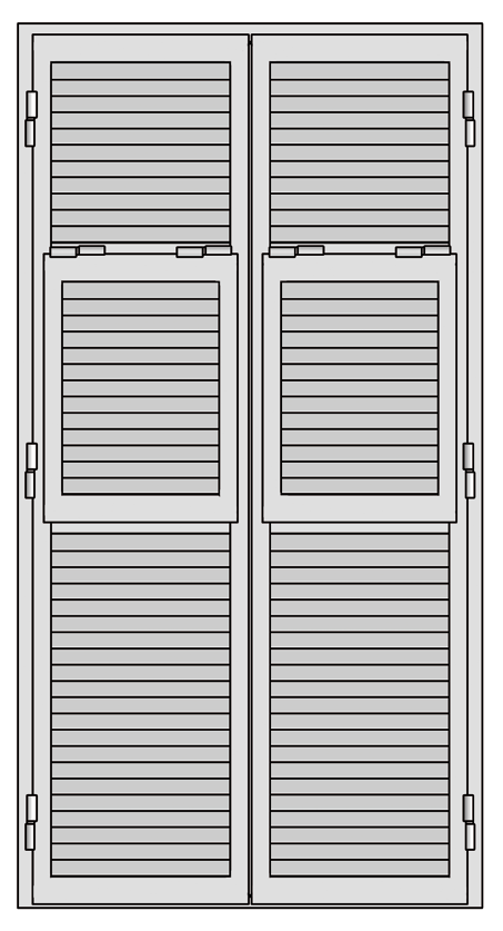 Persiana stecca aperta con sportelli Uninfissi